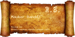 Mauker Bandó névjegykártya